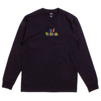 HUF Black Woz Embroidery Long Sleeve T-Shirt - Large