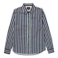 HUF Navy Blazer Fuck It Stripe Shirt - X-Large