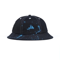 Jungles Black Paint Splatter Bucket Hat - ONESIZE