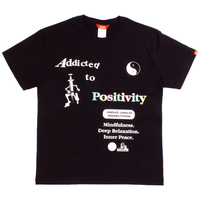 Jungles Jungles Black Addicted To Positivity T-Shirt - X-Large