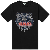 Kenzo Black Silicone Scuba Tiger T-Shirt