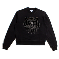 Kenzo Black Velvet Tiger Sweatshirt