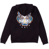 Kenzo Black/Orange Tiger Zipped Hoodie Sweatshirt - Large
