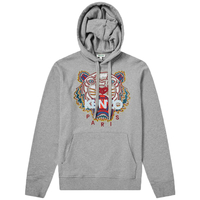 Kenzo Dove Grey Embroidered Tiger Hoodie - X-Large