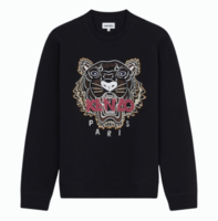 Kenzo Mens Black/ Brown Embroidered Tiger Sweatshirt