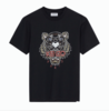 Kenzo Mens Black with Red/ Brown Tiger Print T-Shirt