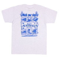 Playdude Grey Australia Graphic T-Shirt - Medium