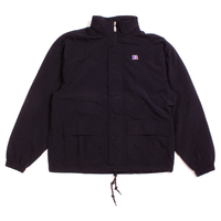 Russell Atheltic Black Zip Kagoul Nylon Jacket - X-Large