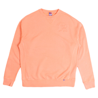 Russell Athletic Coral Pink Garment Dyed French Terry Sweatshirt