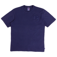 Russell Athletic Navy Garment Dyed T-Shirt - Medium