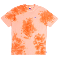 Russell Athletic Orange Tie Dye Crew T-Shirt - X-Large