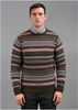 Caister Fair Isle Crew Neck Sweater Olive