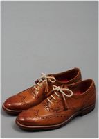 Martha Leather Brogue Shoes Tan