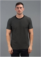 Oliver Stripe Interlock T-Shirt Black