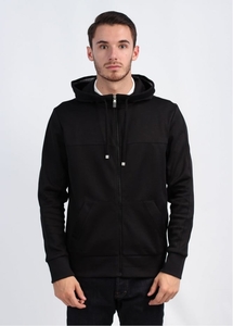 Saggy Zip Hoody - Black