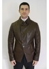 Salt And Pepper Leather Jacket Brown