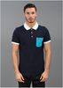SS Colour Block Polo Navy