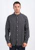 Yukata Cloth Dragonfly Pattern Shirt - Navy