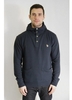 Zebra Button Hoody Navy