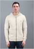 Zebra Zip Front Hoody Cream