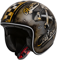 Premier Le Petit OP 9 BM Jet Helmet,  grey-yellow,  Size L,  grey-yellow,  Size L