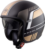Premier Vintage BL 19 BM Jet Helmet,  black-gold,  Size M,  black-gold,  Size M