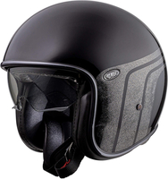 Premier Vintage BTR 9 Jet Helmet,  black-silver,  Size L,  black-silver,  Size L