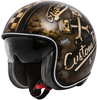 Premier Vintage OP 9 BM Jet Helmet,  grey-yellow,  Size S,  grey-yellow,  Size S