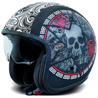 Premier Vintage SK9 Jet Helmet,  black,  Size L,  black,  Size L