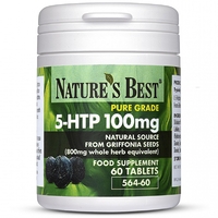 5Htp 100Mg,  Extracted From 800Mg Griffonia Seeds 120 Tablets In 2 Pots