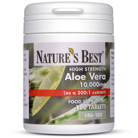 Aloe Vera 10, 000Mg,  High Potency Extract 180 Tablets