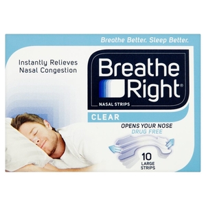Breathe Right Clear Nasal Strips Large - 10 quantity - 10 Large