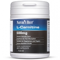 Carnitine 500Mg,  Contributes To The Release Of Energy From Food 120 Capsules In 2 Pots