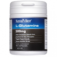 Glutamine 500Mg,  For Nutritional Support 90 Capsules