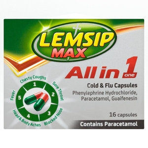 Lemsip Max All in One Cold & Flu Capsules quantity - 16 Capsules