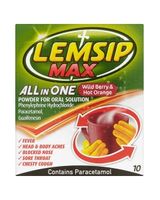 Lemsip Max All in One Wild Berry and Hot Orange