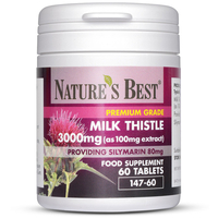 Milk Thistle 3000Mg,  Premium Grade Extract 120 Tablets In 2 Pots
