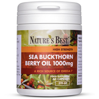 Sea Buckthorn Berry Oil 1000Mg,  Rich Source Of Omega 7S 120 Capsules In 2 Pots
