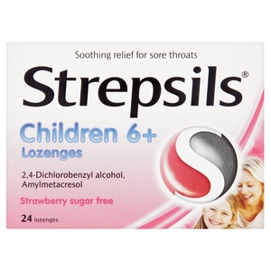 Strepsils Strawberry Sugar Free Lozenges - 24 quantity - 24 Lozenges