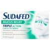Sudafed Mucus Relief Triple Action Cold & Flu Tablets 16