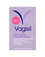 Vagisil Dual Action Intimate Wipes - 12 Sachets