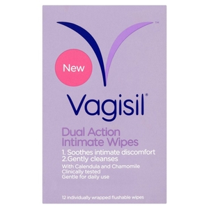 Vagisil Dual Action Intimate Wipes - 12 Sachets quantity - 12 Sachets