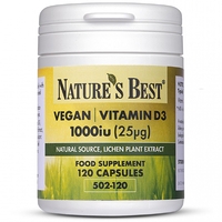 Vegan Vitamin D3 1000Iu 120 Capsules