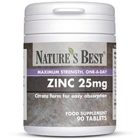 Zinc Citrate 25Mg,  Immunity,  Skin,  Vision,  And Fertility Support 90 Tablets