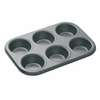 Master Class Non-Stick Six Hole Shallow Baking Pan