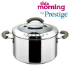 This Morning by Prestige Stainless Steel 24cm Stockpot - Grey