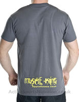 Muscle King Clothing Designer T-Shirts Arm Wrestle - Grey,  X Large