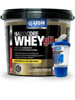 USN Hardcore Whey gH 4kg - Strawberry - Tornado Shaker