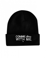 African Apparel Comme Dine with Me Beanie in Black