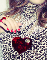 I Love Crafty U Is Hot Heart Necklace